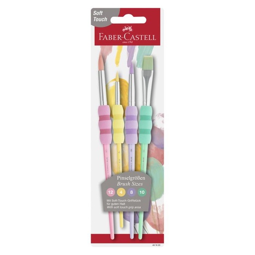 [481620] Pincel faber castell pastel (4-8-10-12) blister 4UD