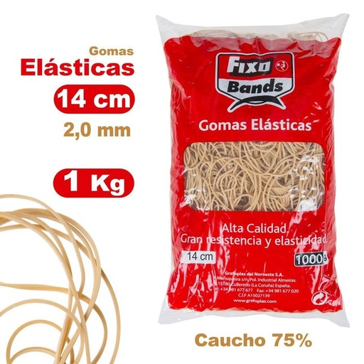 [00047540] Gomas elasticas 2 mm x 14 cm fixo bolsa 1 kg