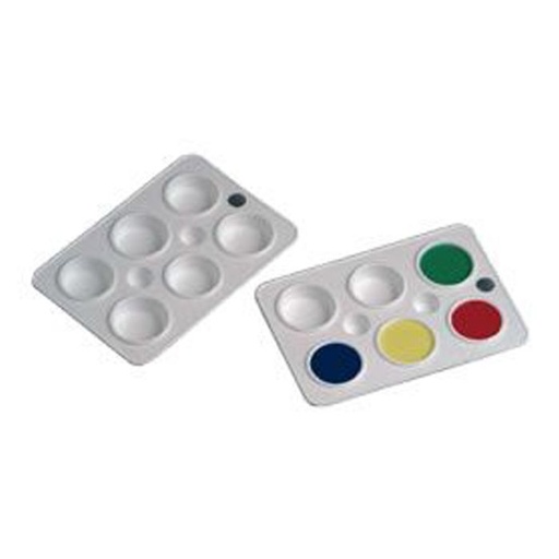 [763] Paleta pintura faibo plastico rectangular 6 departamentos 763