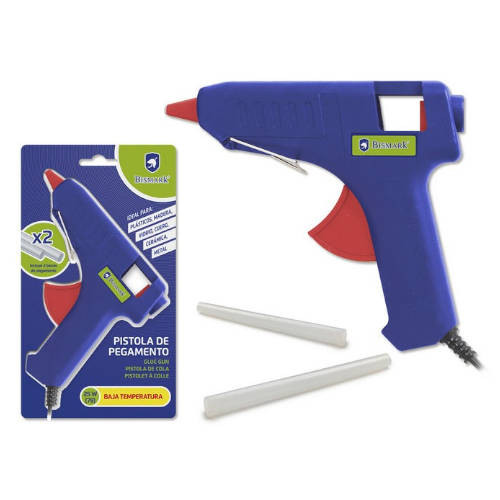 [327108] Pistola pegamento silicona baja temperatura 25W + 2 recambios bismark 327108