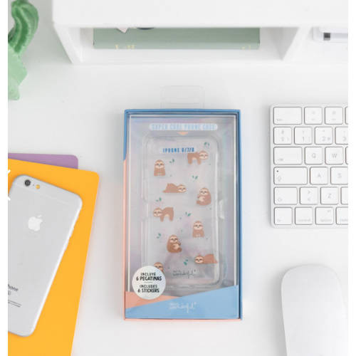 [WOA09609EM] Carcasa iphone 6/7/8 slow collection-case sloth mr. wonderful