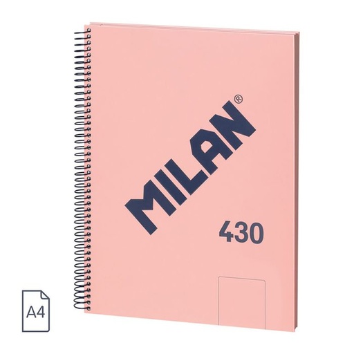 [57141E80P] Bloc milan tapa dura 430 since 1918 A4 95G 80H liso rosa