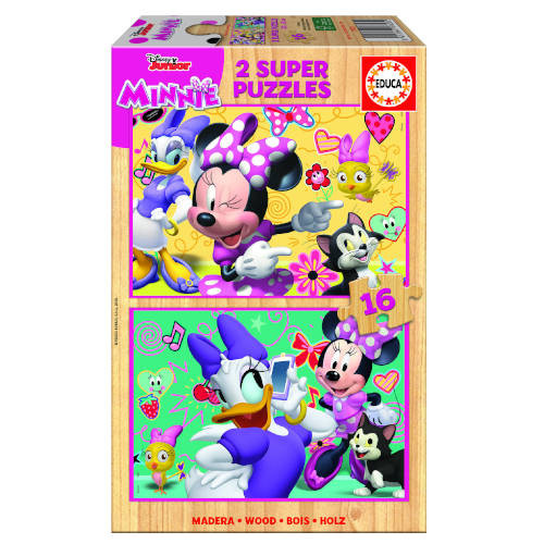 [17623] Puzzle madera minnie happy helpers 2X16 piezas educa borras