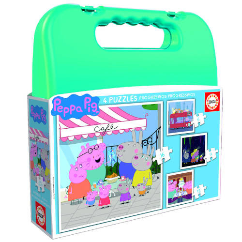 [18112] Maleta puzzles progresivos peppa pig 6-9-12-16 de 3-5 años educa borras 18112
