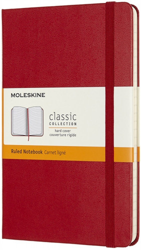 [QP050F2] Libreta clasica tapa dura roja m (11,5X18CM) rayada moleskine QP050F2