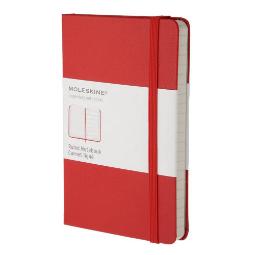 [QP060R] Libreta clasica tapa dura roja l (13X21CM) rayada moleskine QP060R