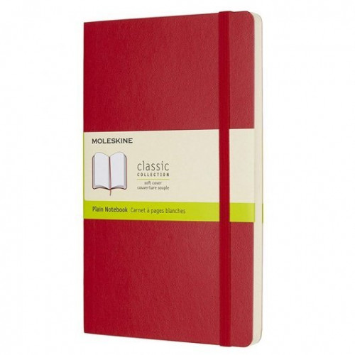 [QP618F2] Libreta clasica tapa blanda rojo escarlata l (13X21CM) lisa moleskine QP618F2