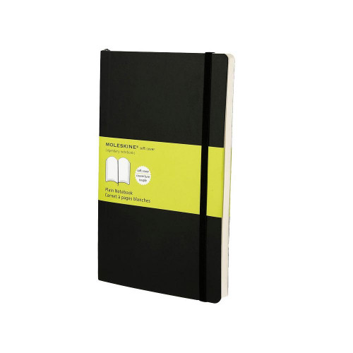 [QP618] Libreta clasica tapa blanda negra l (13X21CM) lisa moleskine QP618