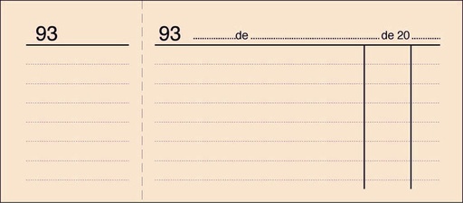 [T-24 NAR] Talonario caja 1/3 del cuarto t-24 numerado naranja