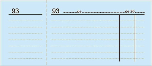 [T-24 AZUL] Talonario caja 1/3 del cuarto t-24 numerado azul
