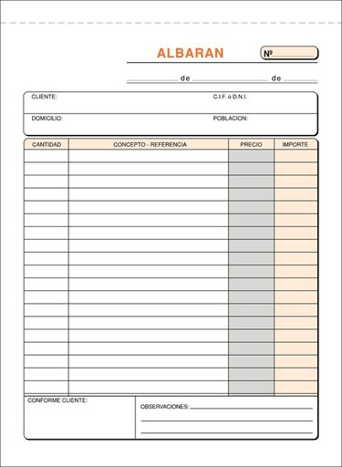 [T-118] Talonario albaran 4º t-118 natural