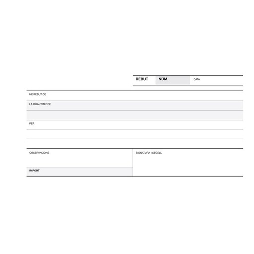 [12945] Talonario recibo 1/3 apaisado duplicado a-60 cat