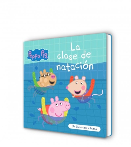 [978-84-488-7043-0] Peppa Pig. Libro de cartón con solapas - La clase de natación