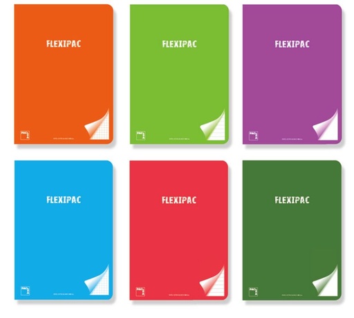 Libreta flexipac A4 48H pauta 3, 5 90GR surtido