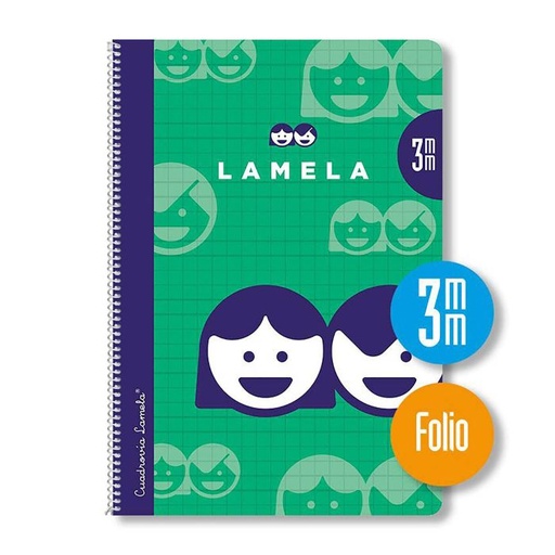 [07F003] Bloc lamela espiral folio 70G 80H 3MM surtido