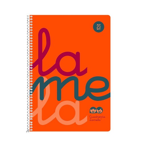 [7CTP002S] Bloc lamela polipropileno espiral fluor cuarto 90G 80H 2,5MM surtido