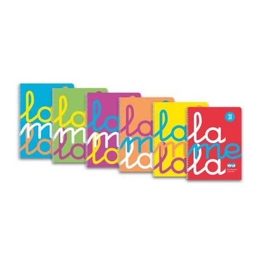 [7FTP03S6] Bloc lamela polipropileno espiral fluor folio 90G 80H 3MM surtido