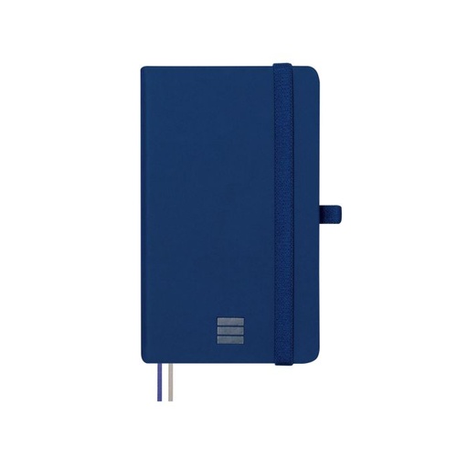 [8057002] Cuaderno finocam poliuretano nexo con goma 15X9CM 80G 72H liso azul mar