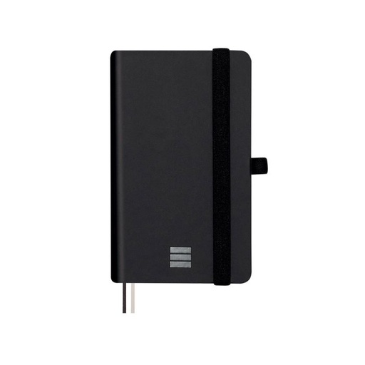 [8057001] Cuaderno finocam poliuretano nexo con goma 15X9CM 80G 72H liso negro