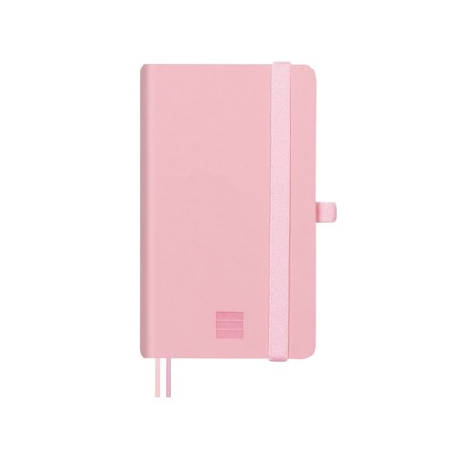 [8057005] Cuaderno finocam poliuretano nexo con goma 15X9CM 80G 72H liso rosa
