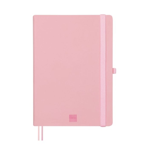 [8057105] Cuaderno finocam poliuretano nexo con goma A5 80G 72H liso rosa