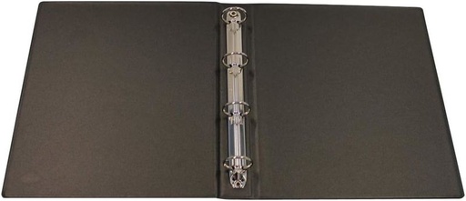 Carpeta 4 anillas 4º 25MM pvc escolar negro