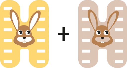 Letras de madera para la habitación infantil h