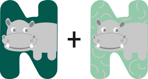 Letras de madera para la habitación infantil n