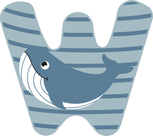 Letras de madera para la habitación infantil w