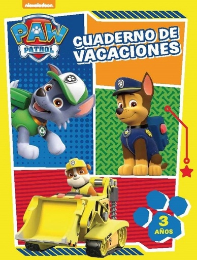 [978-84-372-0104-7] Paw Patrol | Patrulla Canina. Cuaderno de vacaciones - Cuaderno de vacaciones (3 años)