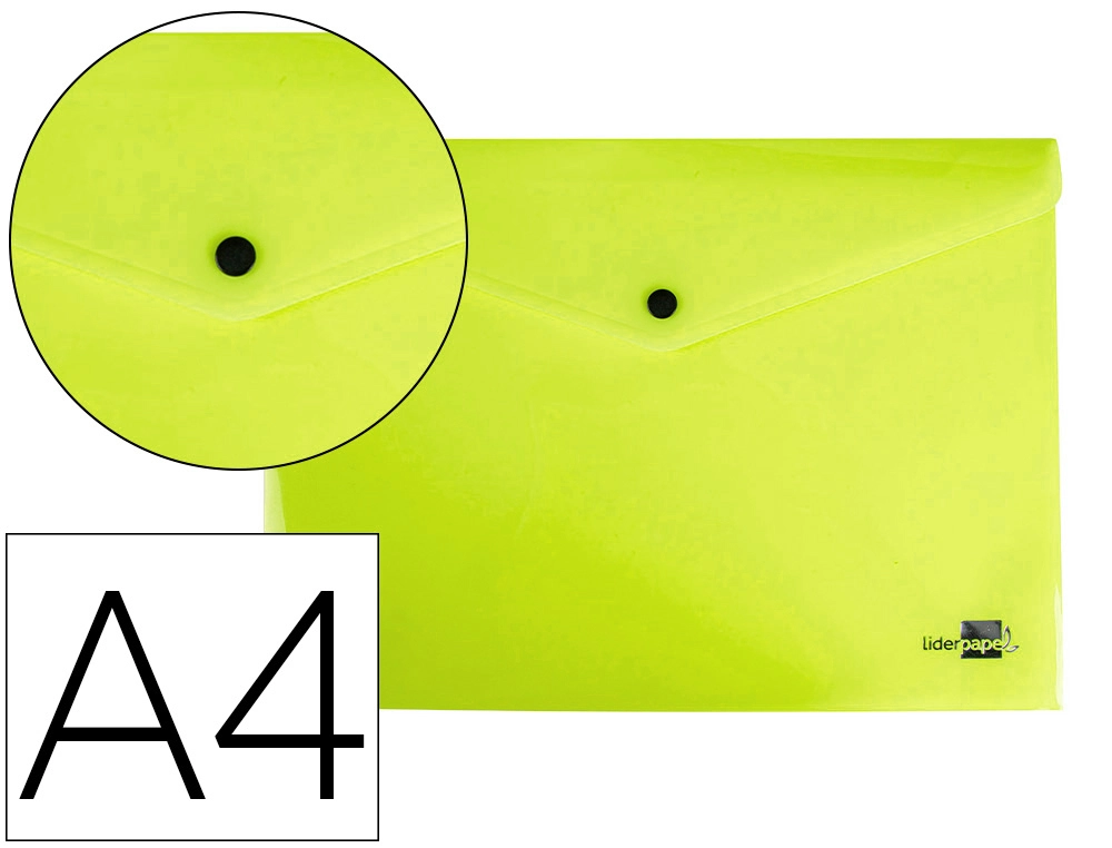 [DS70] Carpeta liderpapel dossier broche polipropileno din A4 amarillo fluor opaco 50 hojas