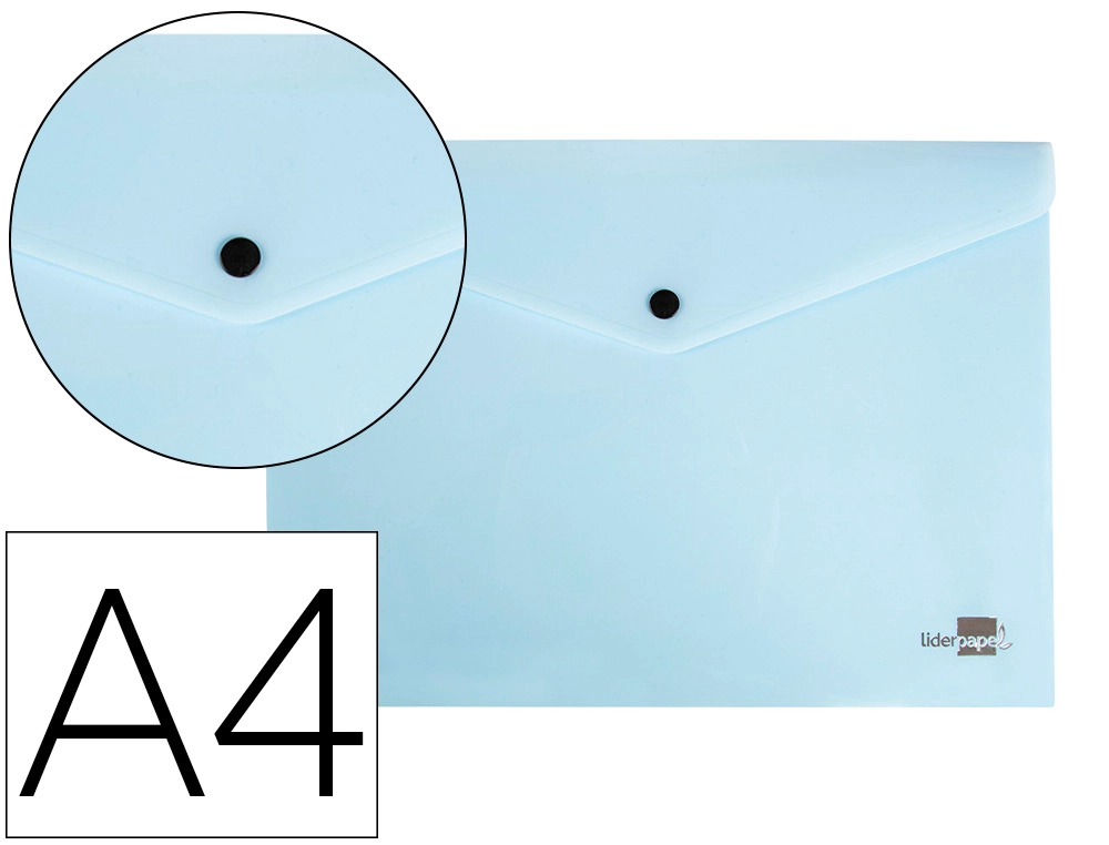 [DS73] Carpeta liderpapel dossier broche polipropileno din A4 celeste opaco 50 hojas