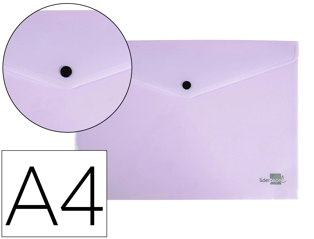 [DS72] Carpeta liderpapel dossier broche polipropileno din A4 lavanda opaco 50 hojas