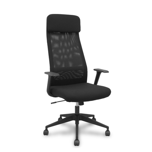 [536B00SWRN] Silla PRO536 basculante tela negra brazos fijos.