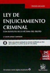 [978-84-9119-421-7] Ley de Enjuiciamiento Criminal con Estatuto de la Víctima del Delito 22ª Edición 2015