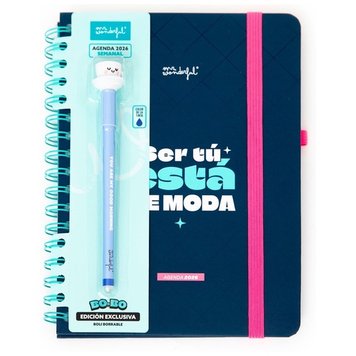 [2501021310W0ESP] Agenda wonder 2026 semanal ser tu esta de moda +boli regalo